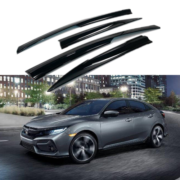 Rain Guard & Visors - 3D Mugen Style | Fits Honda Civic ( 2017-2021 )
