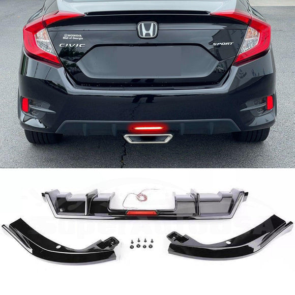 Rear Diffuser & Rear Corners - LED Light  | Fits Honda Civic ( 16-21 )