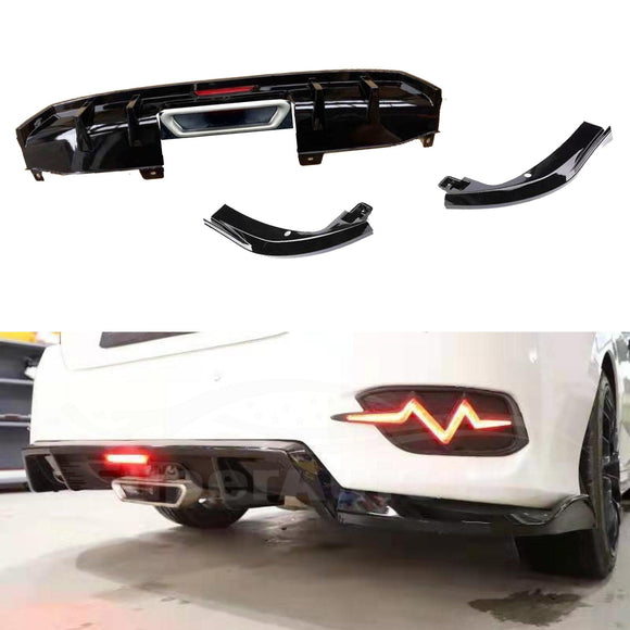 Rear Diffuser & Rear Corners - LED Light  | Fits Honda Civic ( 16-21 )