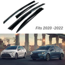 Fit 2020-2024 Toyota Corolla 3D Mugen Style Vent Window Visors Rain Sun Wind Guards Shade Deflectors-2