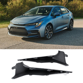 Se adapta a 2020 2021 Toyota Corolla SE XSE parachoques delantero protector de tapa inferior divisores de esquina moldura cubierta embellecedora (2 piezas)