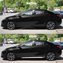 Fit 2014-2019 Toyota Corolla TRD PRO Style JDM Side Body Skirts (Glossy Black & White)-1