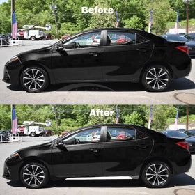 Fit 2014-2019 Toyota Corolla TRD PRO Style JDM Side Body Skirts (Glossy Black & White)