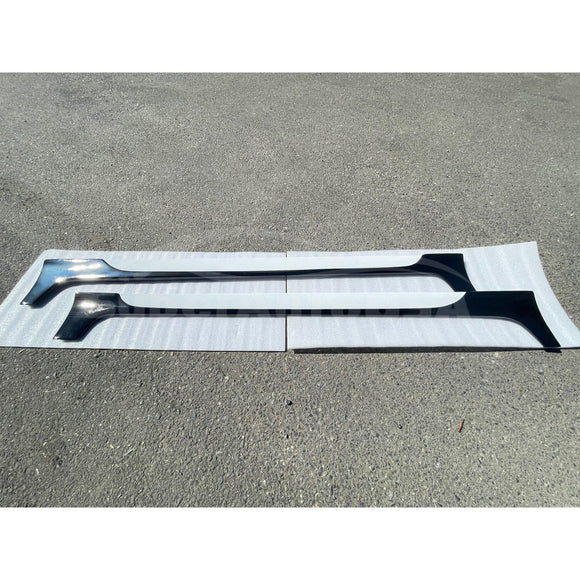 Fit 2014-2019 Toyota Corolla TRD PRO Style JDM Side Body Skirts (Glossy Black & White)