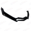 For 20-23 Chevrolet Corvette C8 Gloss Black Z51 Style Side Skirts Front Bumper Lip Set-4