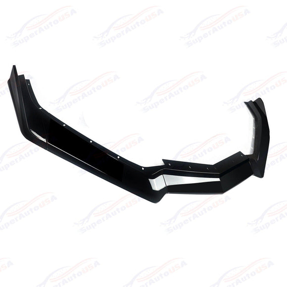 For 20-23 Chevrolet Corvette C8 Gloss Black Z51 Style Side Skirts Front Bumper Lip Set