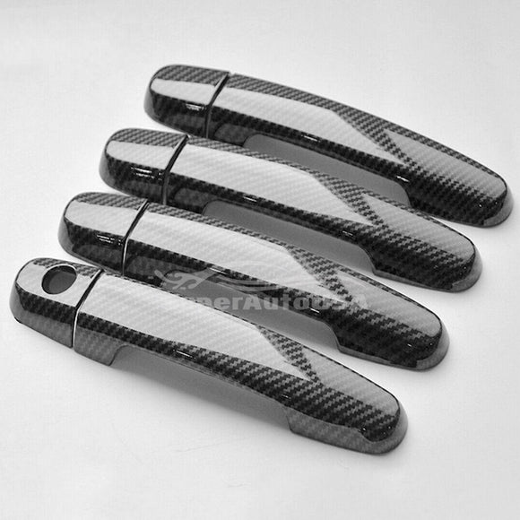 Fit 2018-2023 Honda Accord Side Door Handle Cover Trim (Carbon Fiber Print)