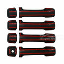 Fit 2007-2021 Toyota Tundra Door Handle Covers Trim (Gloss Black, 4-door)-2