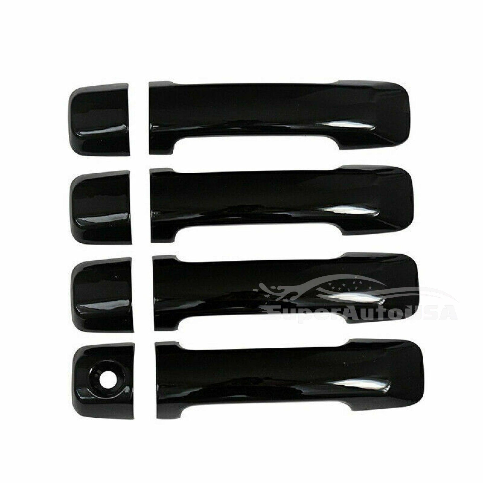 Fit 20072021 Toyota Tundra Door Handle Covers Trim (Gloss Black, 4do