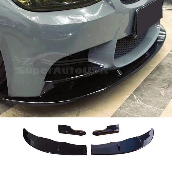 For 2008-11 BMW 3 Series E90 E92 Front Bumper Splitter Spoiler Lip (Gloss Black)