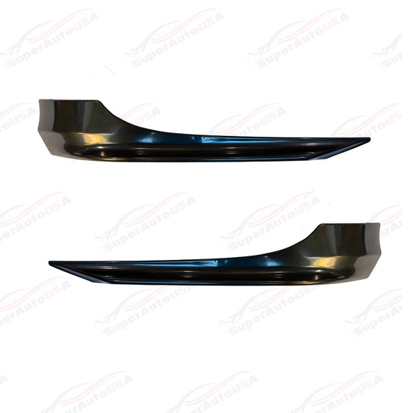 Se adapta a los divisores de labios delanteros estilo OE en negro brillante para BMW E90 Serie 3 4Dr Sedan 05-08 