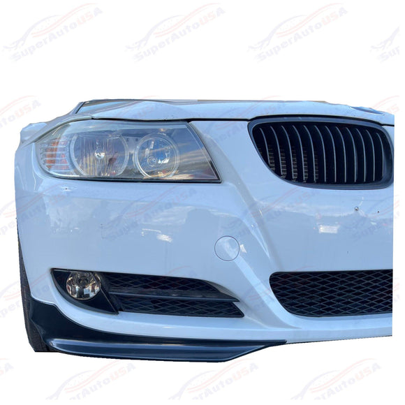 Se adapta a los divisores de labios delanteros estilo OE en negro brillante para BMW E90 Serie 3 4Dr Sedan 05-08 