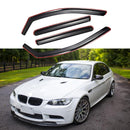 Fit 2006-2011 BMW E90 3 Series In-Channel Vent Window Visors Rain Sun Wind Guards Shade Deflectors-1