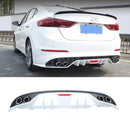 Para Hyundai Elantra 2016-2018 Kit de carrocería con difusor de parachoques trasero LED (blanco y negro) -2