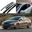 For Hyundai Elantra 2017-2020 3D Mugen Style Vent Window Visors Rain Sun Wind Guards Shade Deflectors-1