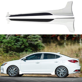 For Hyundai Elantra 2017-2020 JDM Style Side Body Skirts (Glossy Black & White)