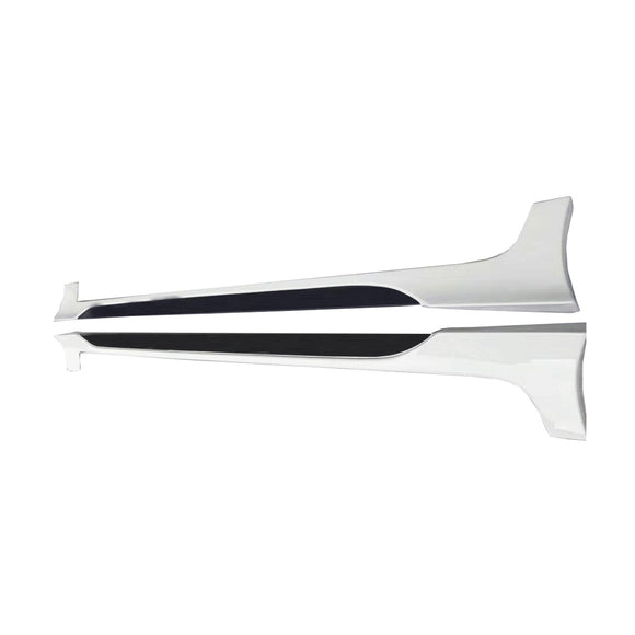 For Hyundai Elantra 2017-2020 JDM Style Side Body Skirts (Glossy Black & White)