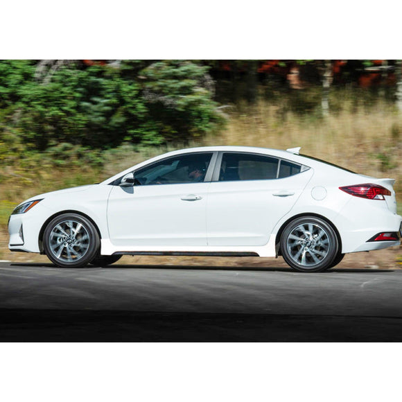 For Hyundai Elantra 2017-2020 JDM Style Side Body Skirts (Glossy Black & White)