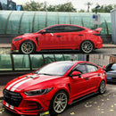 For Hyundai Elantra 2017-2020 Unpainted Matte Black Arche Wide Body Fender Flare-3