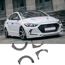 For Hyundai Elantra 2017-2020 Unpainted Matte Black Arche Wide Body Fender Flare-2