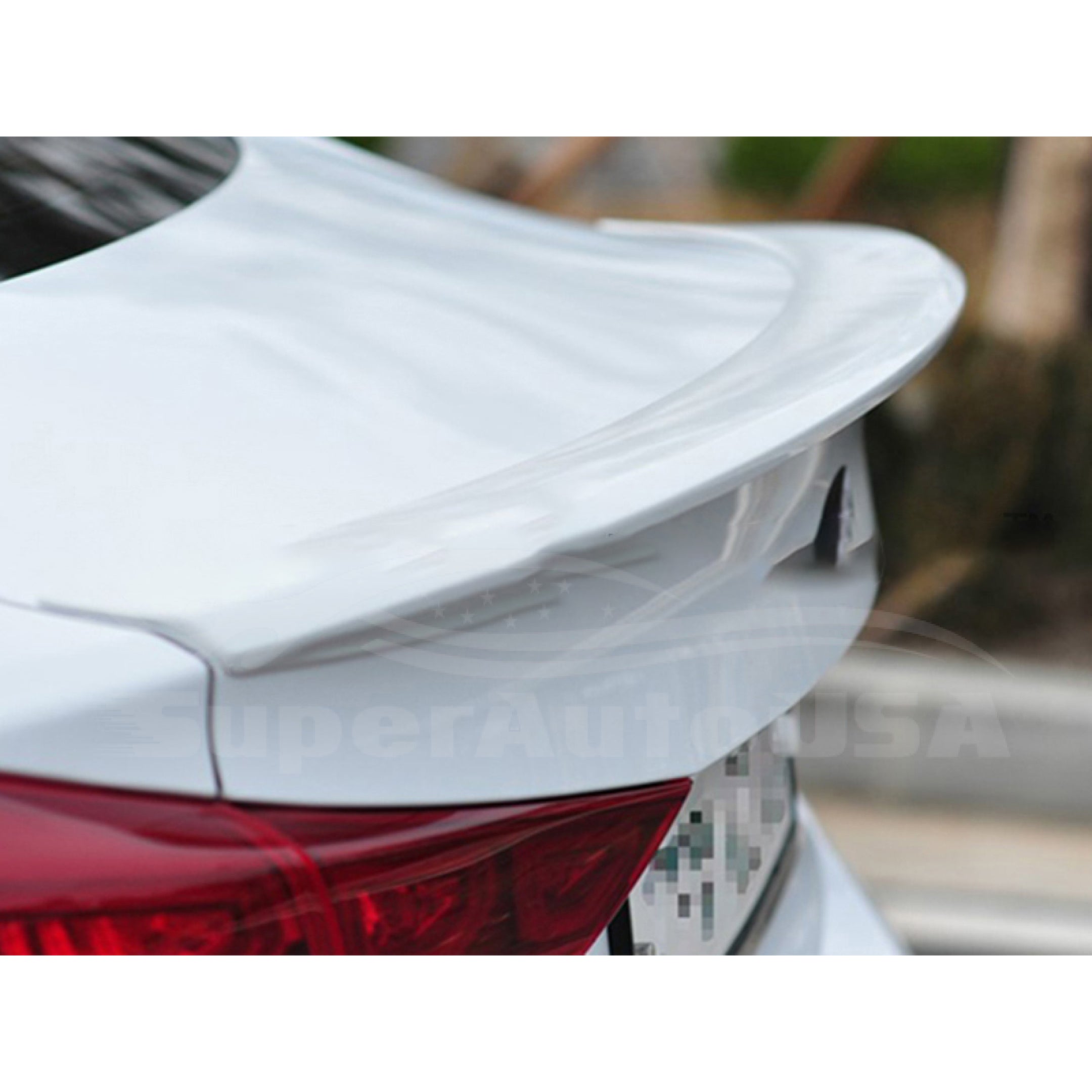 For Hyundai Elantra 2017-2020 JDM Mugen Rear Trunk Wing Spoiler (Super White) - 0