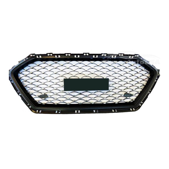 For Hyundai Elantra 2017-2018 Sedan Front Grille Bumper Black Grill (Chrome)