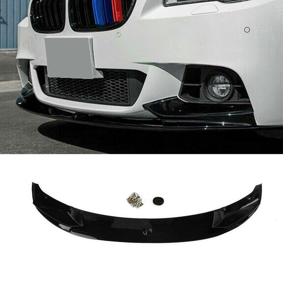 Gloss Black Front Bumper Spoiler Lip Set For 2011-2016 BMW F10 5 Series Gloss Black Front Bumper Spoiler Lip Set For 2011-2016 BMW F10 5 Series