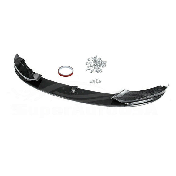 Fits BMW F10 F11 5 Series M Sport Front Bumper Lip Spoiler (Carbon Fiber Print)