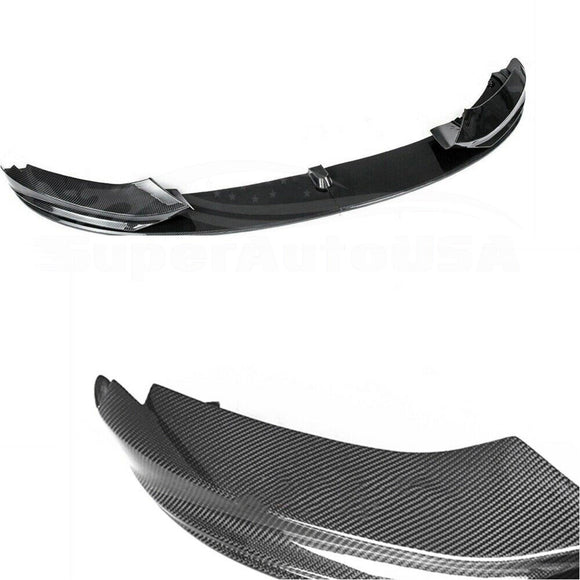 Fits BMW F10 F11 5 Series M Sport Front Bumper Lip Spoiler (Carbon Fiber Print)
