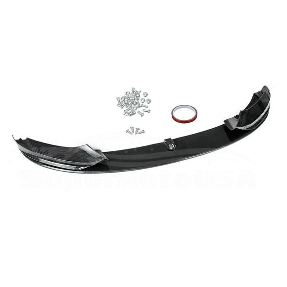 Fits BMW F10 F11 5 Series M Sport Front Bumper Lip Spoiler (Carbon Fiber Print)