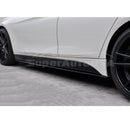 For 11-16 BMW 5 Series F10 F11 M5 Sedan Black Unpainted Side Skirt Extension Spoiler-5