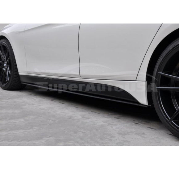 For 11-16 BMW 5 Series F10 F11 M5 Sedan Black Unpainted Side Skirt Extension Spoiler