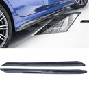 Fit 2012-2018 BMW 3 Series F30 F31 M Style Black Side Skirts (Carbon Fiber Print)-2