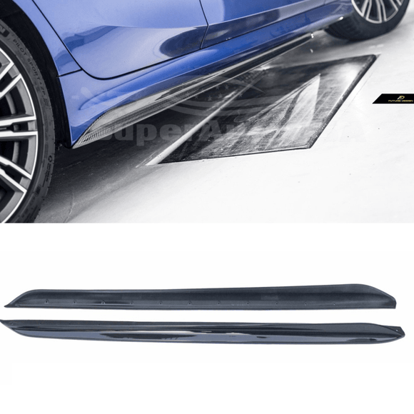 Fit 2019-2022 BMW 3 Series G20 M340i Performance Bumper Style Side Body Skirts (Black)