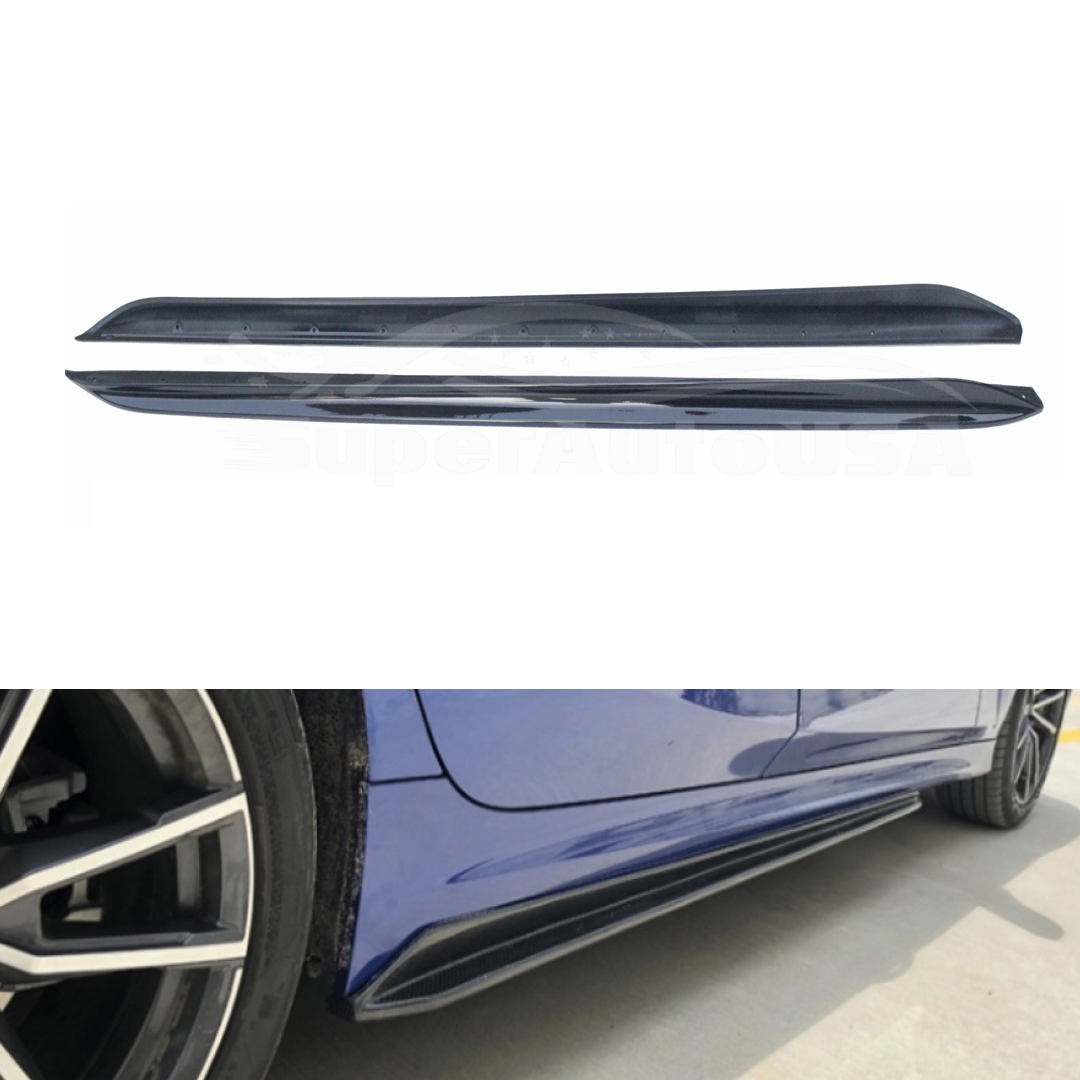 Fit 2019-2021 BMW 3 Series G20 M340i Performance Bumper Style Side Body Skirts (Black)