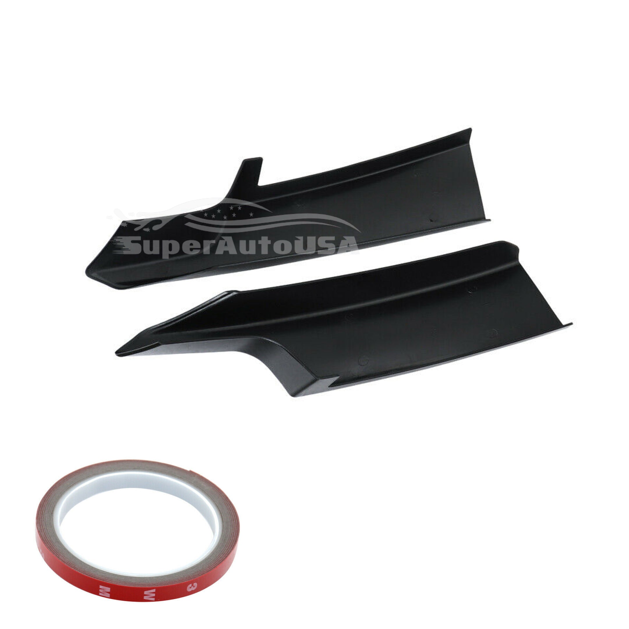 Compatible con divisores de esquina de labios de parachoques delantero BMW 3 Series F30 M Sport 2012-2018 (negro brillante)