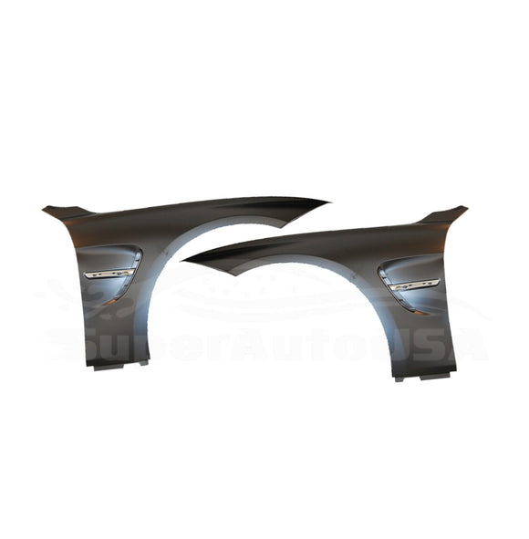For 2012-2018 BMW 3 Series F30 M3 M4 Style Black Steel Fenders Side Vent (Unpainted Black)