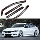 Se adapta a BMW Serie 3 F30 2012-2018, viseras para ventanas con ventilación en canal, protectores contra la lluvia, el sol y el viento, deflectores de sombra -1