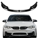 Fits 2015-20 BMW F80 M3 F82 F83 M4 CS Style Front Lip Spoilers & Splitter Kit (Gloss Black)-1