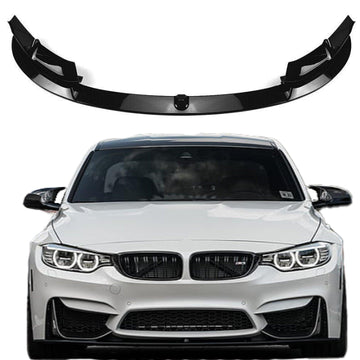 Compatible con kit de divisores y alerones delanteros estilo CS para BMW F80 M3 F82 F83 M4 2015-20 (negro brillante) 