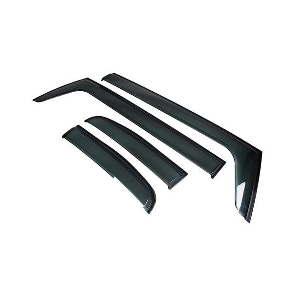 Fit 2007-2014 Toyota FJ Cruiser Out-Channel Vent Window Visors Rain Sun Wind Guards Shade Deflectors