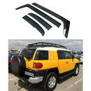 Fit 2007-2014 Toyota FJ Cruiser Out-Channel Vent Window Visors Rain Sun Wind Guards Shade Deflectors-2