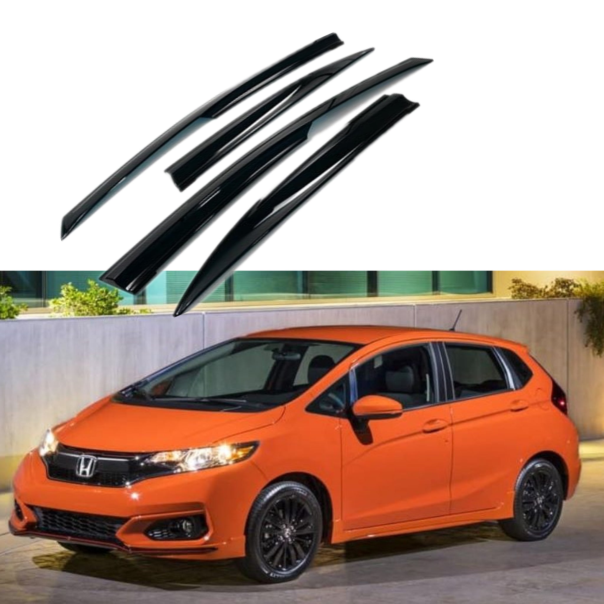 Fit 2014-2020 Honda FIT JAZZ 3D Mugen Style Vent Window Visors