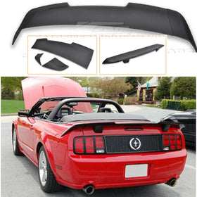 For 2005-2009 Ford Mustang R Style 3 Pcs PRIMER BLACK Rear Trunk Lid Wing Spoiler (Primer Black)