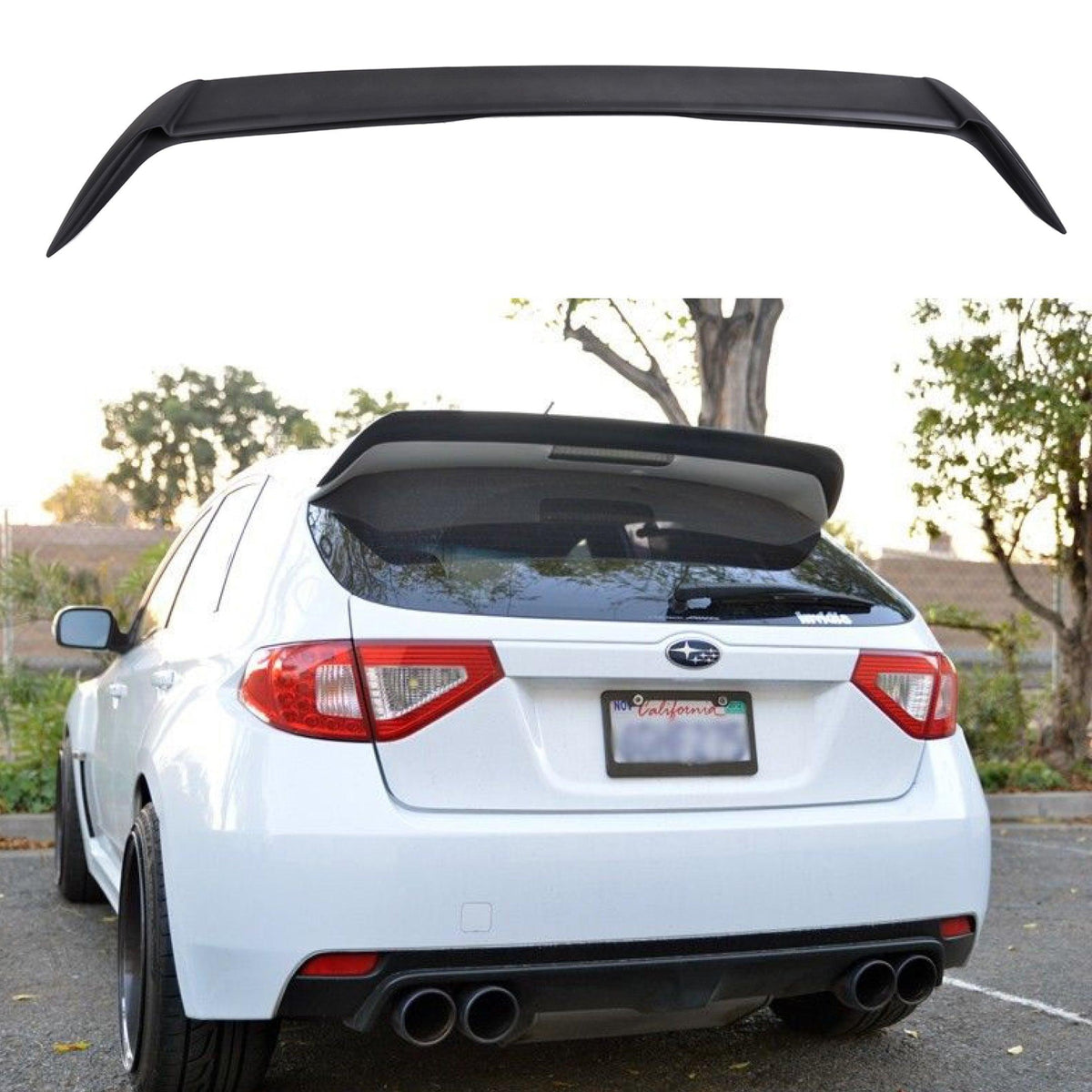 For 2008-2014 Subaru WRX & STI Add-On Rear Roof Wing Extension ...