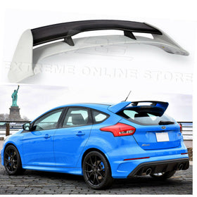 EOS For 2013-2018 Ford Focus Hatchback RS Style PRIMER BLACK Rear Roof Wing Spoiler