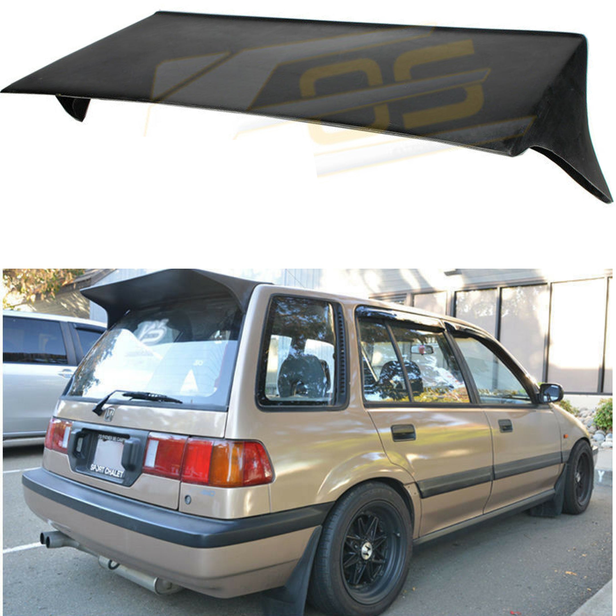 88-91 Honda Civic Wagon J's Style | Rear Roof Spoiler