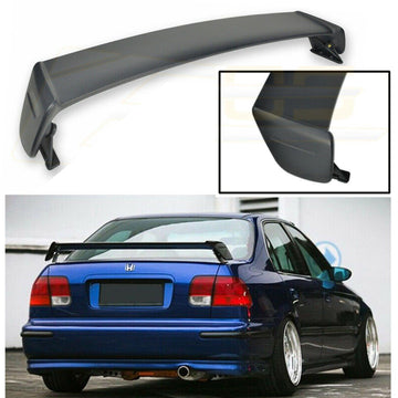 Alerón trasero de plástico ABS estilo MUGEN para Honda Civic EK Sedán 1996-2000 (negro imprimación)