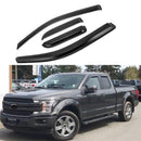 Fit 2015-2021 Ford F-150 Super Crew Out-Channel Vent Window Visors Rain Sun Wind Guards Shade Deflectors-1