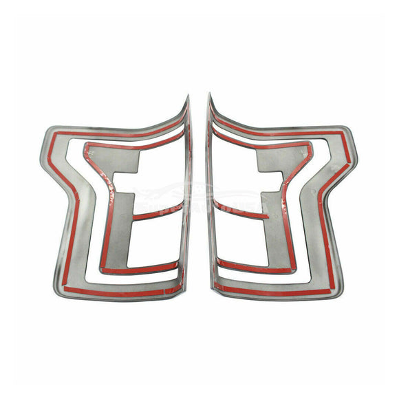 Fits 2015-2017 Ford F150 XL/XLT Truck Taillight Trim Cover (Carbon Fiber Print)